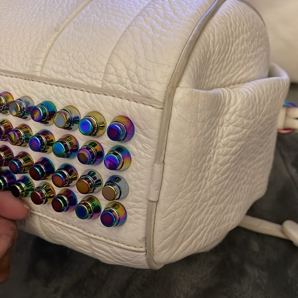 Preloved Alexander Wang white 2 way bag excellent condition hardware is colorful - Picture 11 of 13
